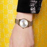 Gucci G Timeless Quartz Mother of Pearl Dial Gold Steel Strap Watch For Women - YA1265021 Buy Now By Gucci