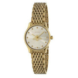 Gucci G Timeless Quartz Mother of Pearl Dial Gold Steel Strap Watch For Women - YA1265021 Buy Now By Gucci