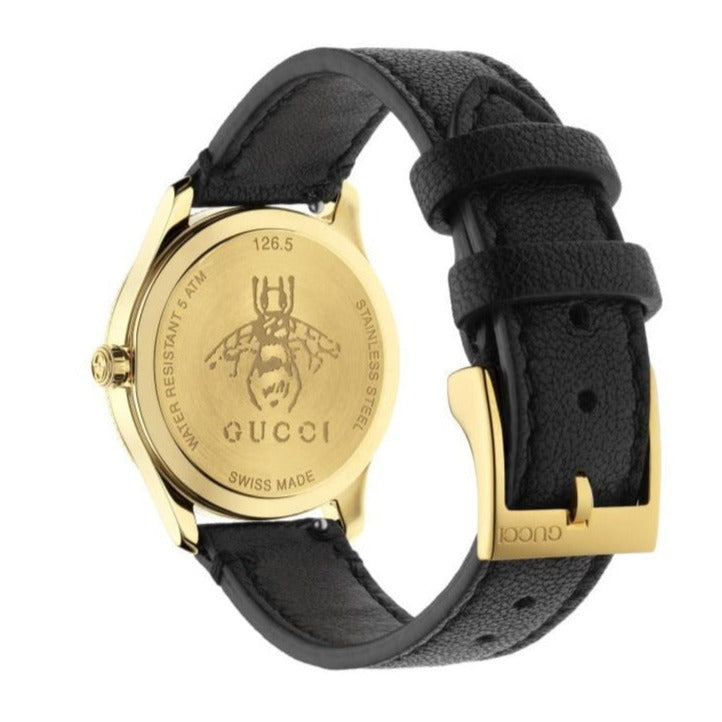 Gucci G Timeless Quartz Silver Dial Black Leather Strap Watch For Women - YA1265023 Buy Now By Gucci