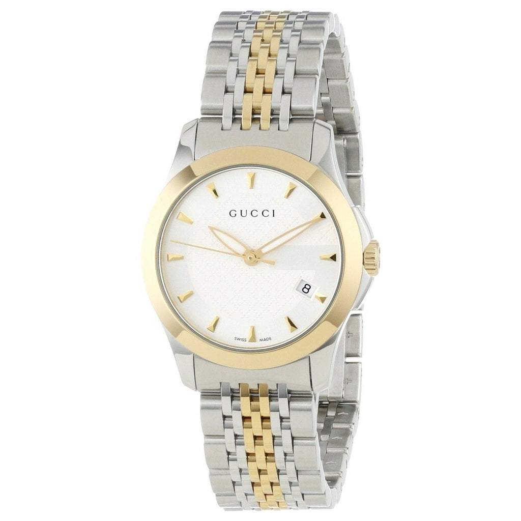 Gucci G Timeless Silver Dial Two Tone Steel Strap Watch For Women - YA126511 Buy Now By Gucci