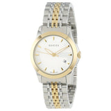 Gucci G Timeless Silver Dial Two Tone Steel Strap Watch For Women - YA126511 Buy Now By Gucci