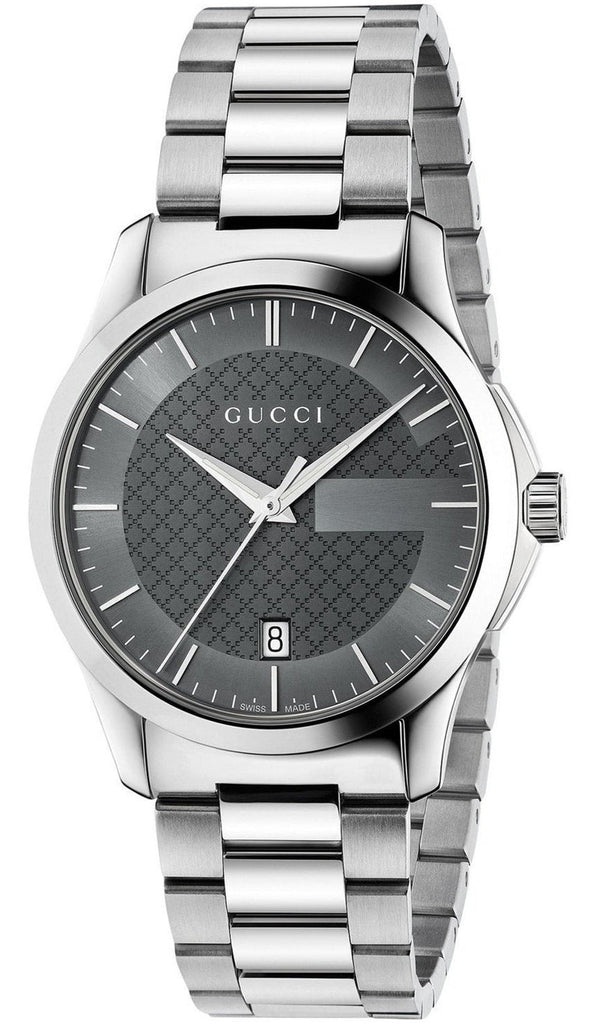 Gucci G Timeless Grey Dial Silver Steel Strap Watch For Women - YA126522 Buy Now By Gucci