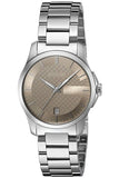 Gucci G Timeless Brown Dial Silver Steel Strap Watch For Women - YA126526 Buy Now By Gucci