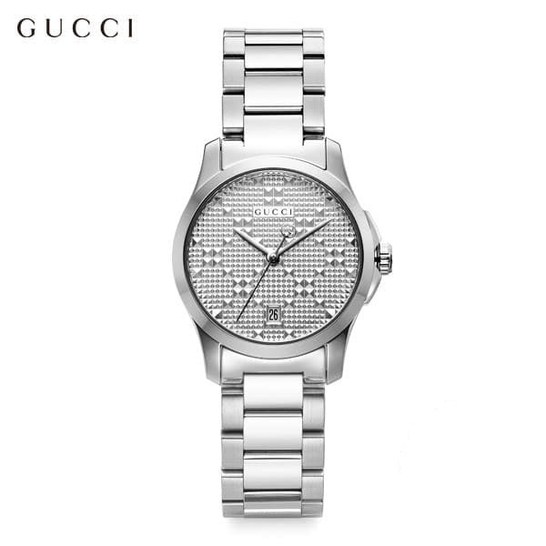 Gucci G Timeless Silver Dial Silver Steel Strap Watch For Women - YA126551 Buy Now By Gucci
