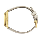 Gucci G Timeless Quartz White Dial White Leather Strap Watch For Women - YA126580A Buy Now By Gucci
