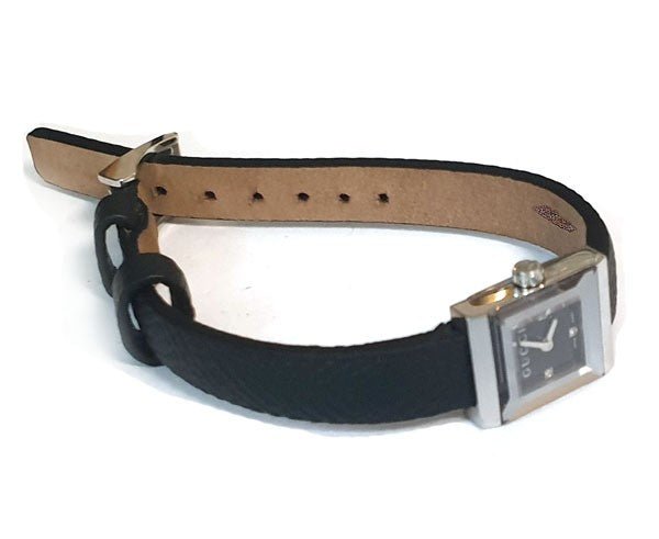 Gucci G-Frame Black Dial Black Leather Strap Watch For Women - YA128526 Buy Now By Gucci