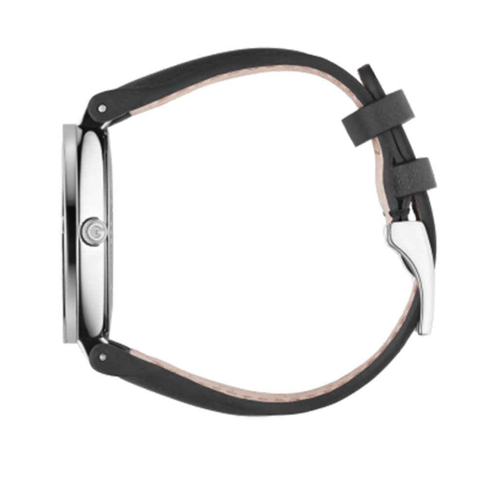 Gucci G Interlocking Black Dial Black Leather Strap Watch For Women - YA133301 Buy Now By Gucci