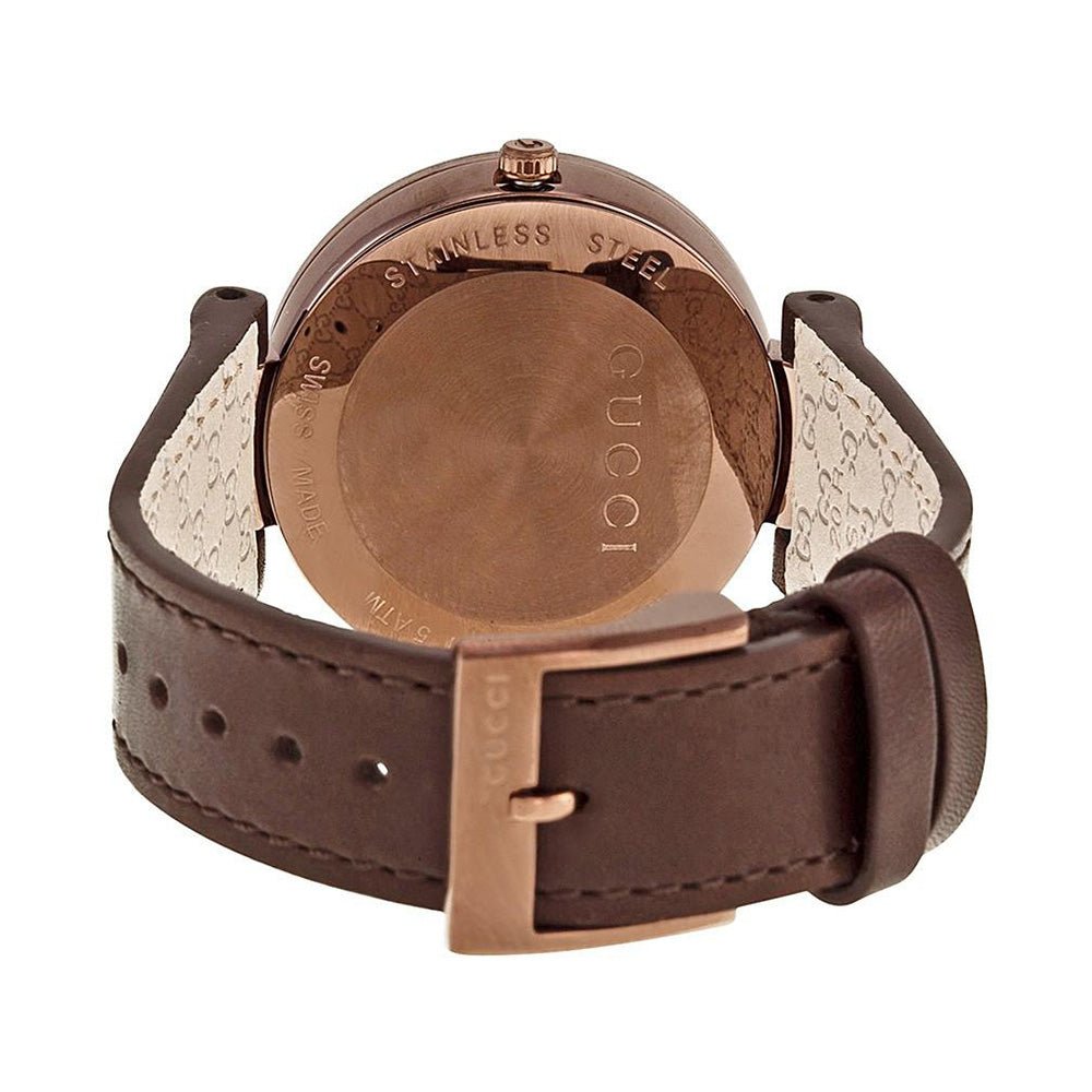 Gucci Interlocking Brown Dial Brown Leather Strap Watch For Women - YA133309 Buy Now By Gucci
