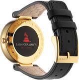 Gucci Interlocking G Grammy Special Edition Black Dial Black Leather Strap Watch for Women - YA133312 Buy Now By Gucci