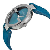 Gucci Interlocking Quartz Blue Dial Blue Leather Strap Watch For Women - YA133315 Buy Now By Gucci