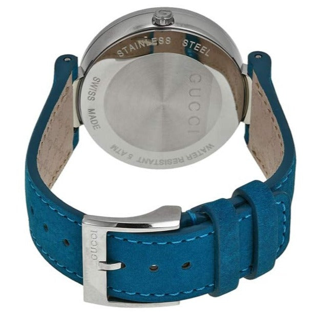 Gucci Interlocking Quartz Blue Dial Blue Leather Strap Watch For Women - YA133315 Buy Now By Gucci