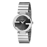 Gucci Interlocking G Quartz Black Dial Black Steel Strap Watch For Women - YA133502 Buy Now By Gucci