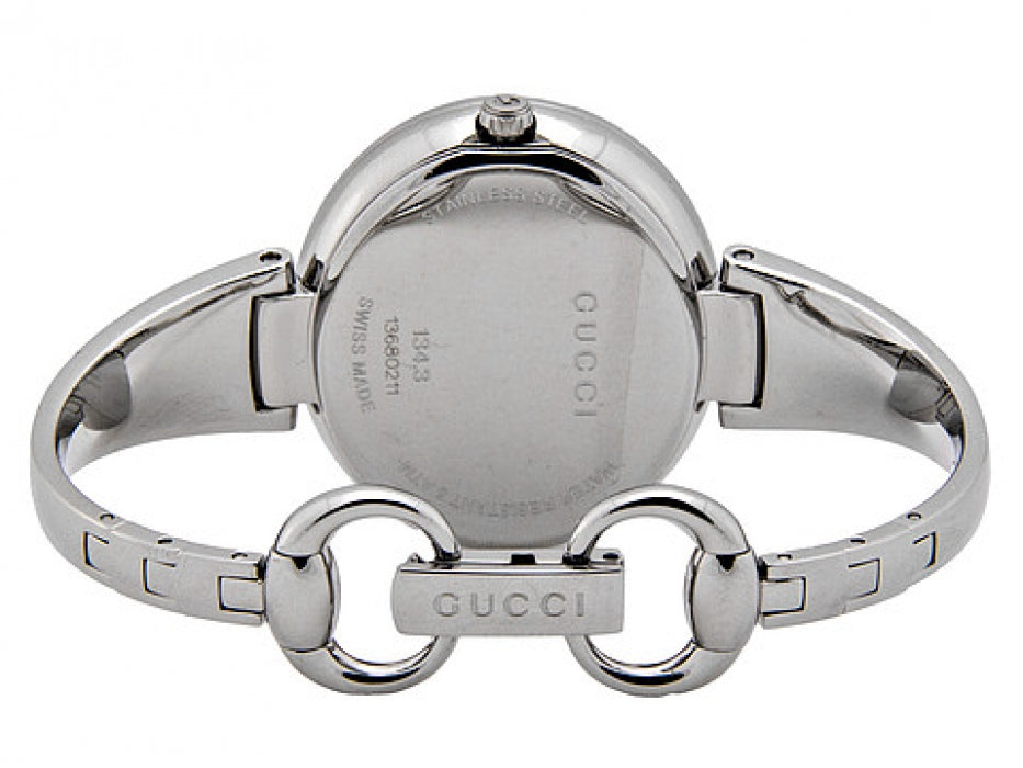 Gucci Guccissima Black Dial Silver Steel Strap Watch For Women - YA134301 Buy Now By Gucci