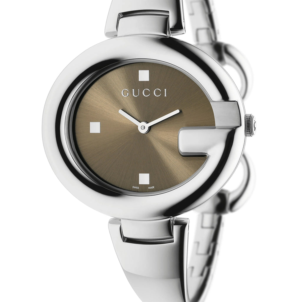 Gucci Guccissima Brown Dial Silver Steel Strap Watch For Women - YA134302 Buy Now By Gucci