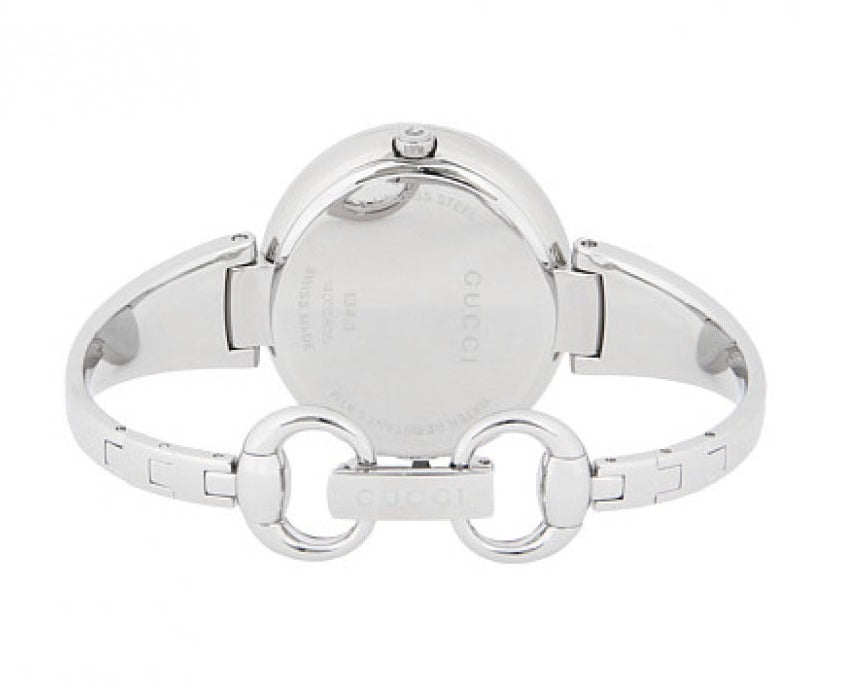 Gucci Guccissima Diamonds Mother of Pearl Dial Silver Steel Strap Watch For Women - YA134303 Buy Now By Gucci