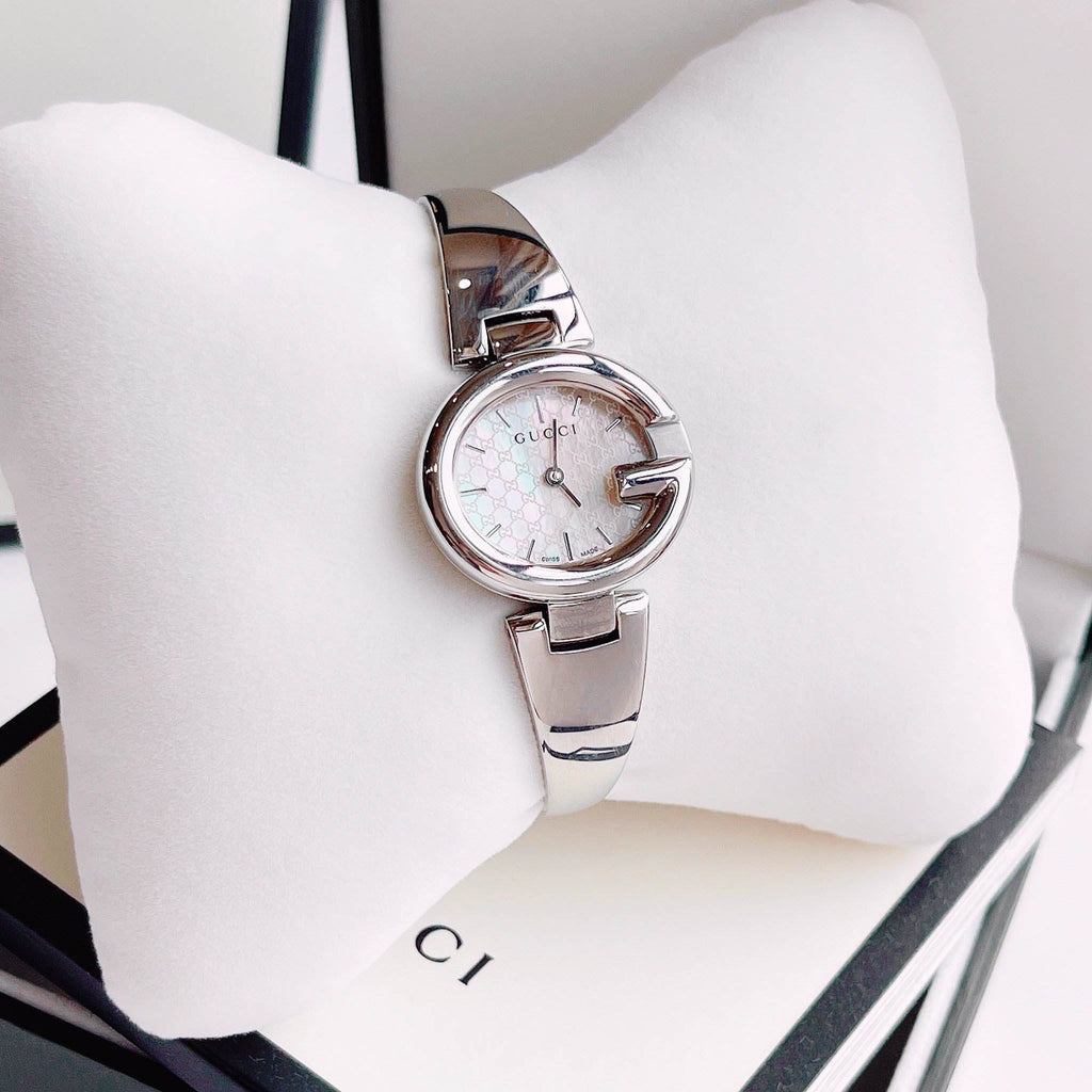 Gucci Guccissima Quartz Silver Dial Silver Steel Strap Watch For Women - YA134511 Buy Now By Gucci