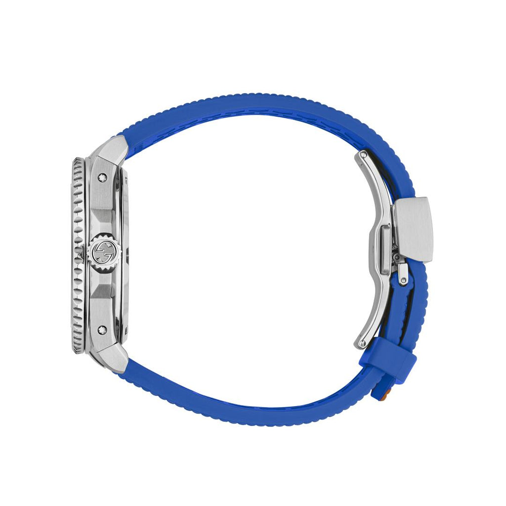 Gucci Dive Automatic Grey Dial Two Tone Rubber Strap Watch for Men - YA136352 Buy Now By Gucci