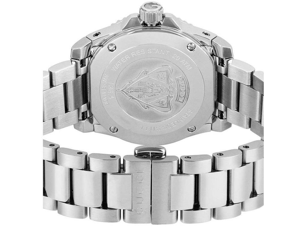 Gucci Dive Quartz White Dial Stainless Steel Unisex Watch - YA136402 Buy Now By Gucci