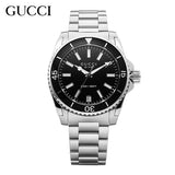 Gucci Dive Black Dial Silver Steel Strap Watch For Women - YA136403 Buy Now By Gucci