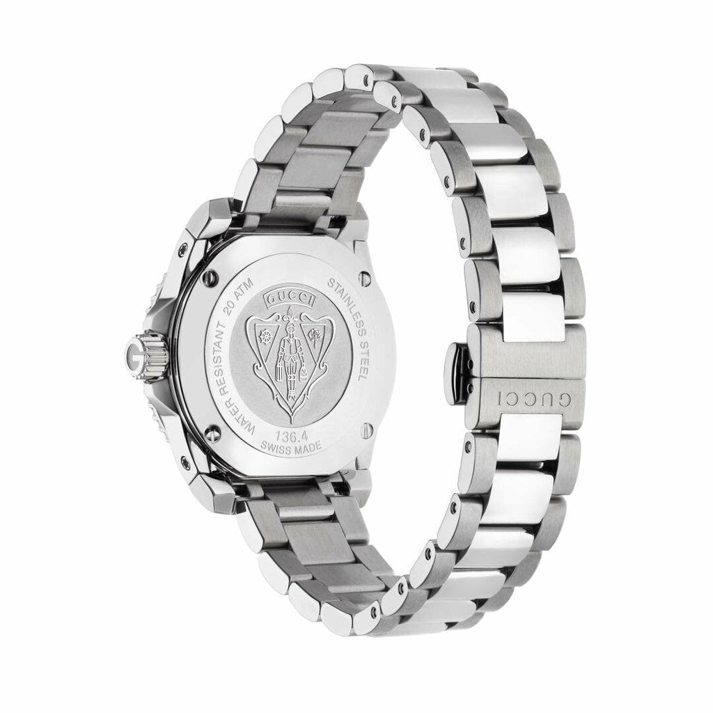 Gucci Dive Mother of Pearl Diamonds Dial Watch For Women - YA136405 Buy Now By Gucci