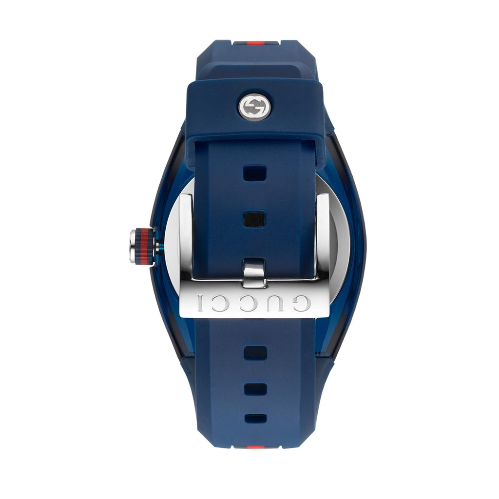 Gucci Sync Quartz Blue Dial Blue Rubber Strap Watch For Men - YA137304 Buy Now By Gucci