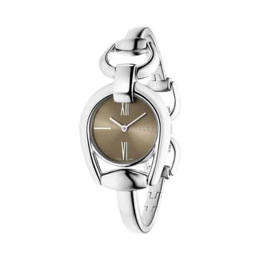 Gucci Horsebit Collection Quartz Brown Dial Silver Steel Strap Watch For Women - YA139501 Buy Now By Gucci