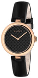 Gucci Diamantissima Quartz Black Dial Black Leather Strap Watch for Women - YA141401 Buy Now By Gucci