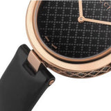 Gucci Diamantissima Quartz Black Dial Black Leather Strap Watch for Women - YA141501 Buy Now By Gucci