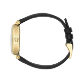 Gucci Diamantissima Quartz Mother of Pearl Dial Black Leather Strap Watch for Women - YA141404 Buy Now By Gucci