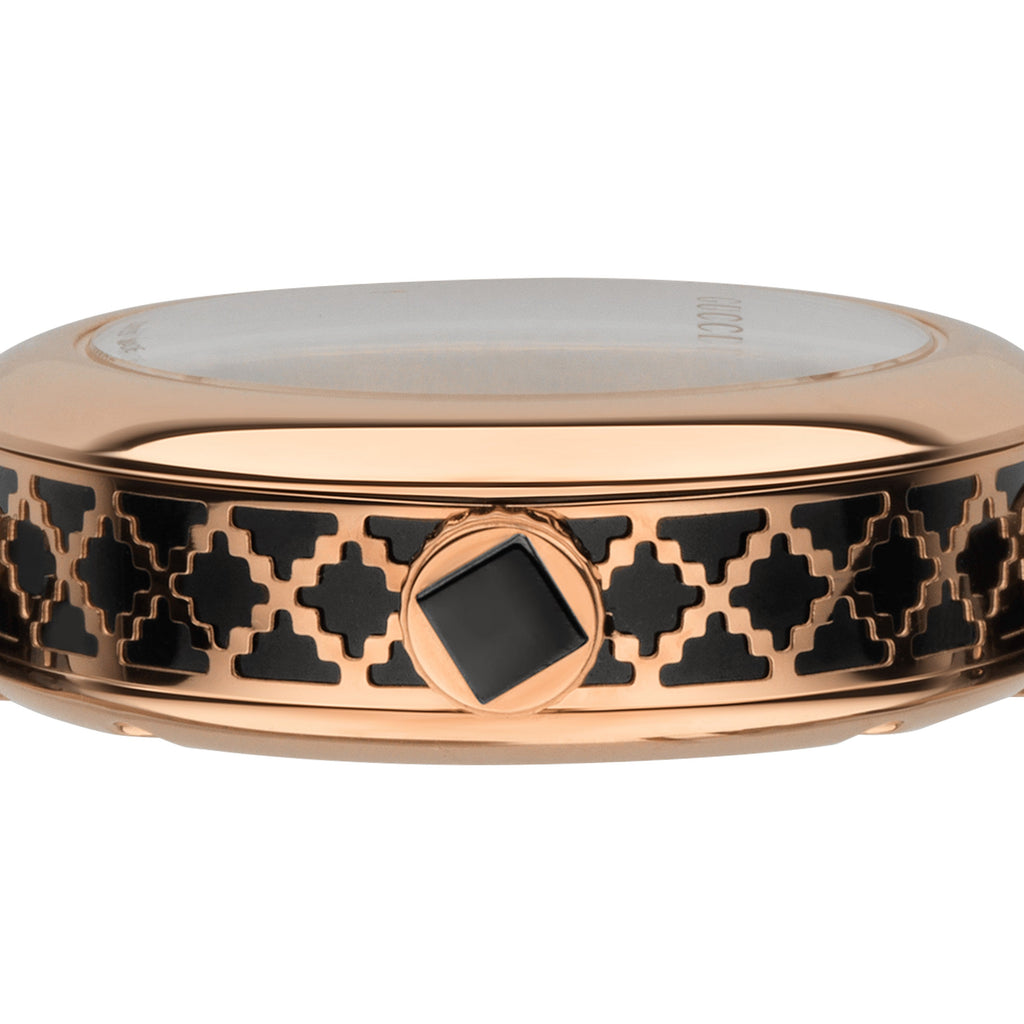 Gucci Diamantissima Quartz Black Dial Black Leather Strap Watch for Women - YA141501 Buy Now By Gucci