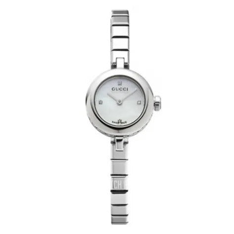 Gucci Diamantissima Quartz Diamonds White Dial Silver Steel Strap Watch For Women - YA141503 Buy Now By Gucci