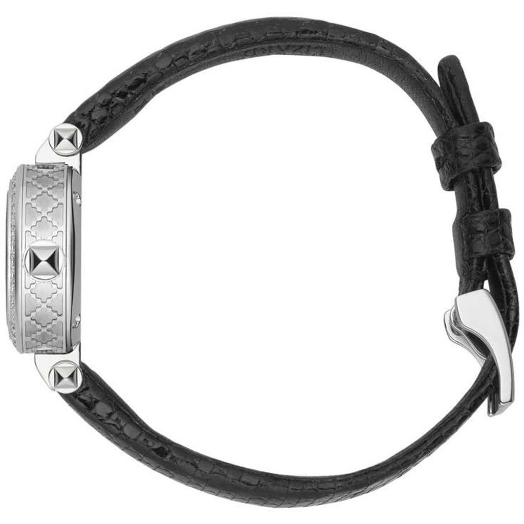 Gucci Diamantissima Diamonds Mother of Pearl Dial Black Leather Strap Watch For Women - YA141511 Buy Now By Gucci