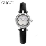 Gucci Diamantissima Diamonds Mother of Pearl Dial Black Leather Strap Watch For Women - YA141511 Buy Now By Gucci