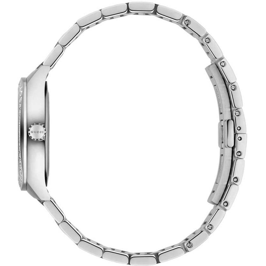 Gucci GG2570 Diamonds Silver Dial Silver Steel Strap Watch For Women - YA142505 Buy Now By Gucci