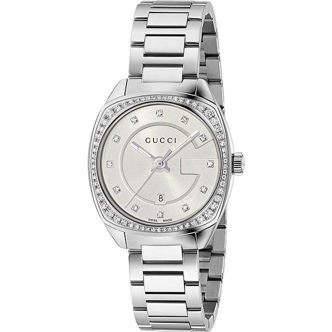 Gucci GG2570 Diamonds Silver Dial Silver Steel Strap Watch For Women - YA142505 Buy Now By Gucci
