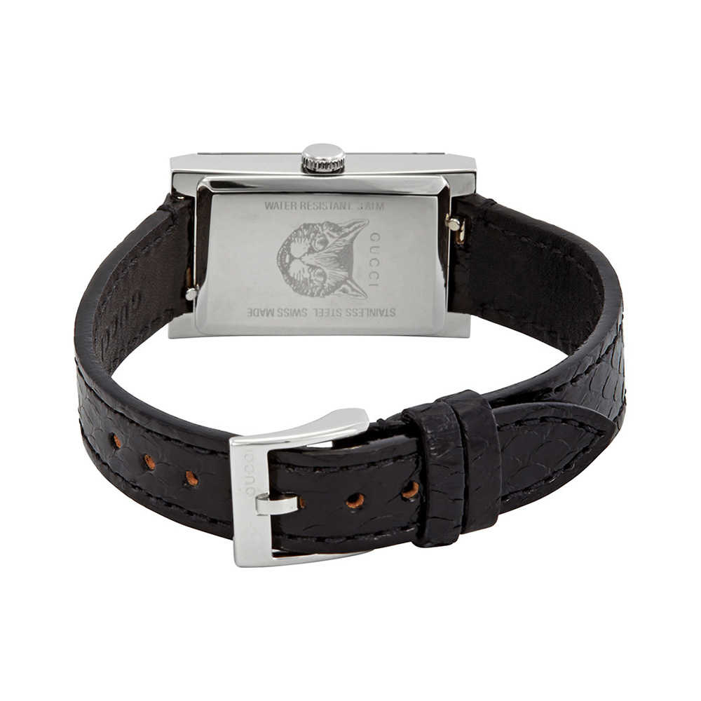 Gucci G-Frame Mother of Pearl Green & Red Dial Black Leather Strap Watch For Women - YA147403 Buy Now By Gucci