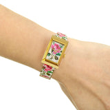 Gucci G-Frame Floral Mother of Pearl Dial White Leather Strap Watch For Women - YA147406 Buy Now By Gucci