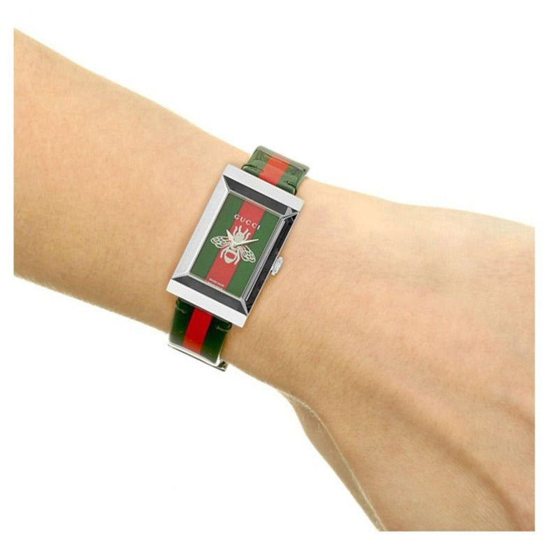 Gucci G-Frame Mother of Pearl Dial Two Tone Nylon Strap Watch For Women - YA147404 Buy Now By Gucci