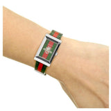 Gucci G-Frame Mother of Pearl Dial Two Tone Nylon Strap Watch For Women - YA147404 Buy Now By Gucci