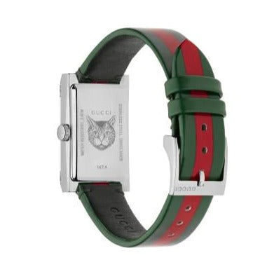 Gucci G Frame Quartz Green & Red Mother of Pearl Dial Multicolor Leather Strap Watch For Women - YA147408 Buy Now By Gucci