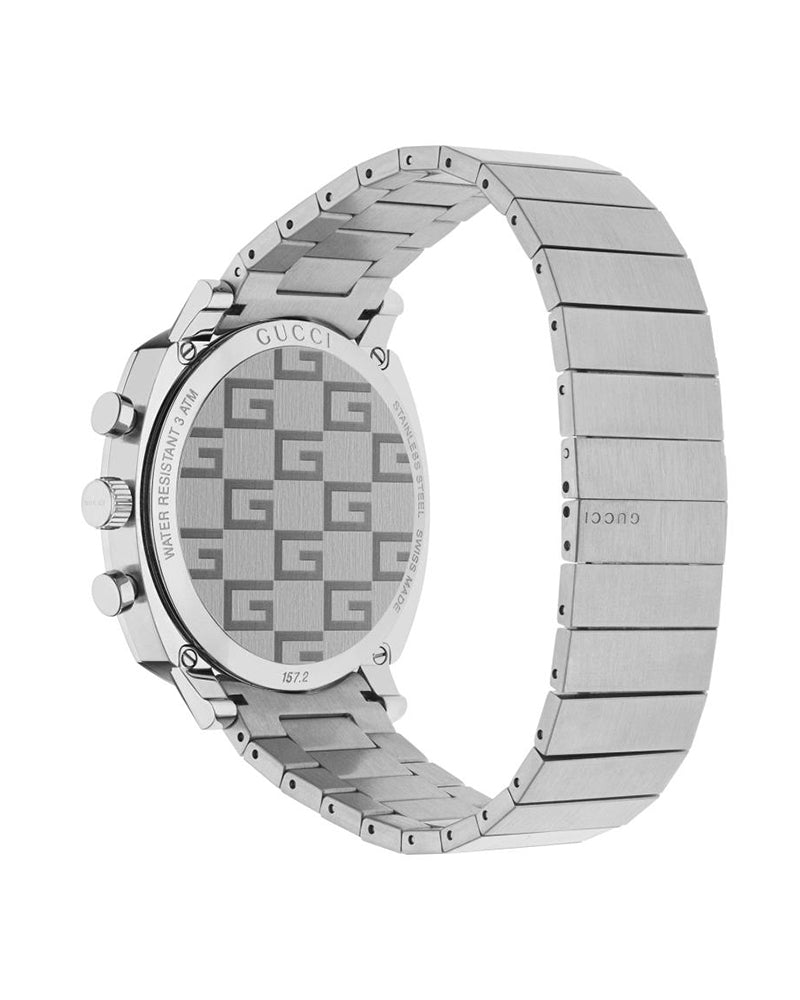 Gucci Grip Collection Quartz Silver Dial Silver Steel Strap Watch For Men - YA157302 Buy Now By Gucci