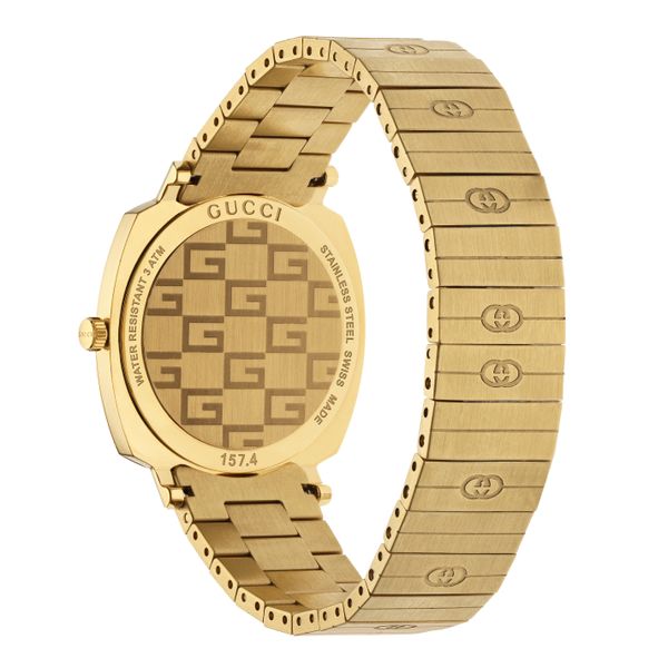 Gucci Grip Yellow Gold Dial Yellow Gold Steel Strap Unisex Watch - YA157403 Buy Now By Gucci