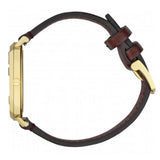 Gucci Grip Yellow Gold Dial Maroon Leather Strap Unisex Watch - YA157411 Buy Now By Gucci