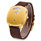 Gucci Grip Yellow Gold Dial Maroon Leather Strap Unisex Watch - YA157411 Buy Now By Gucci