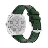 Gucci Grip Quartz Silver Dial Green Leather Strap Watch For Women - YA157414 Buy Now By Gucci