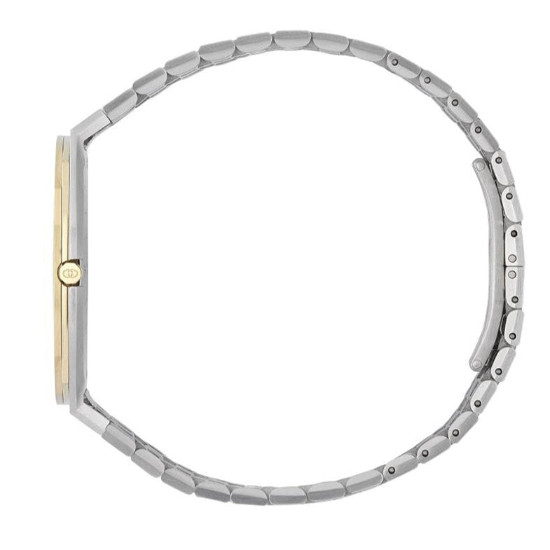 Gucci 25H Quartz Gold Dial Silver Steel Strap Watch for Women - YA163403 Buy Now By Gucci
