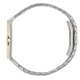 Gucci 25H Quartz Gold Dial Silver Steel Strap Watch for Men - YA163405 Buy Now By Gucci