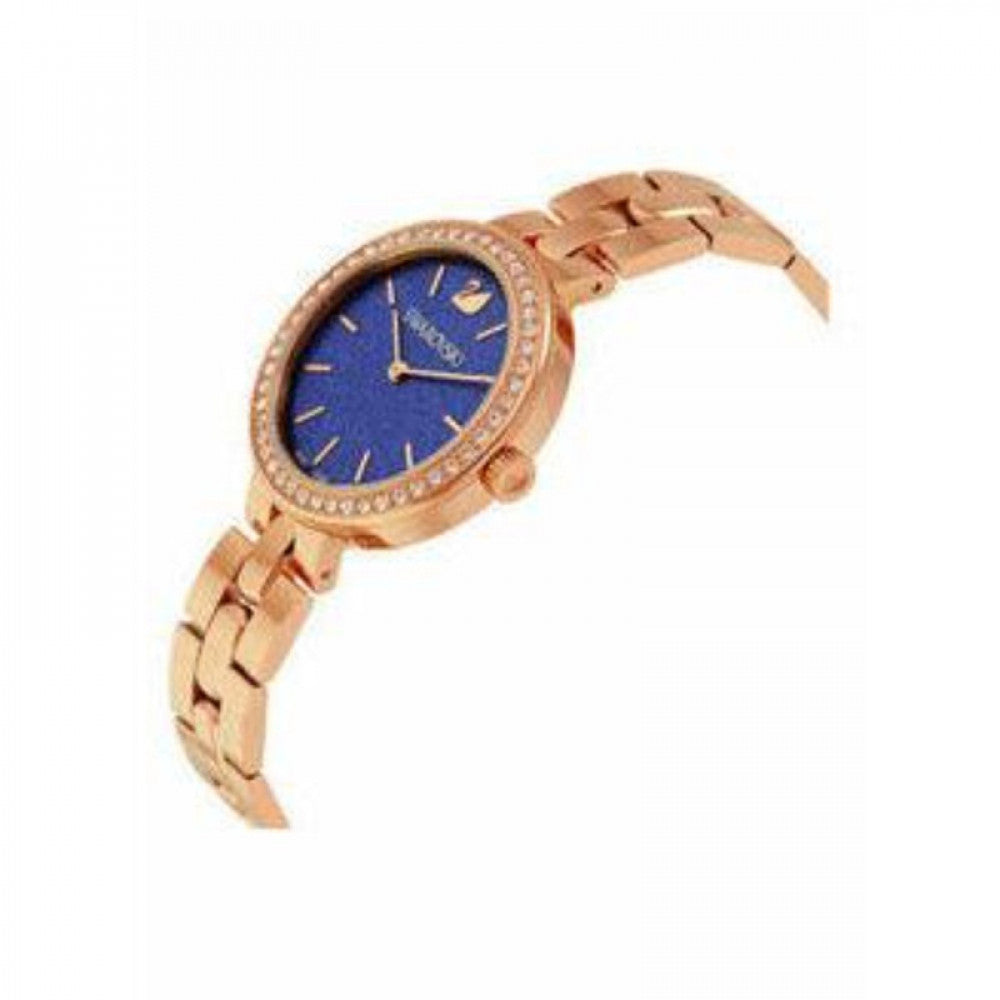 Swarovski Daytime Glittering Blue Dial Rose Gold Steel Strap Watch for Women - 5182277 Buy Now By Swarovski