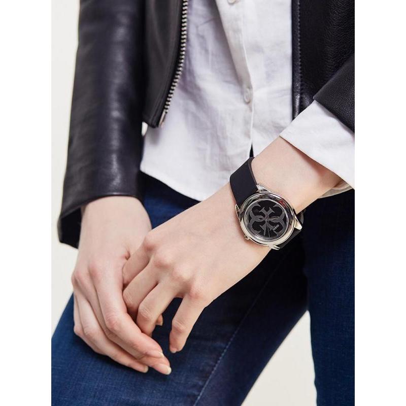 Guess G-Twist Quartz Black Dial Black Silicone Strap Watch For Men - W0911L8 Buy Now By Guess