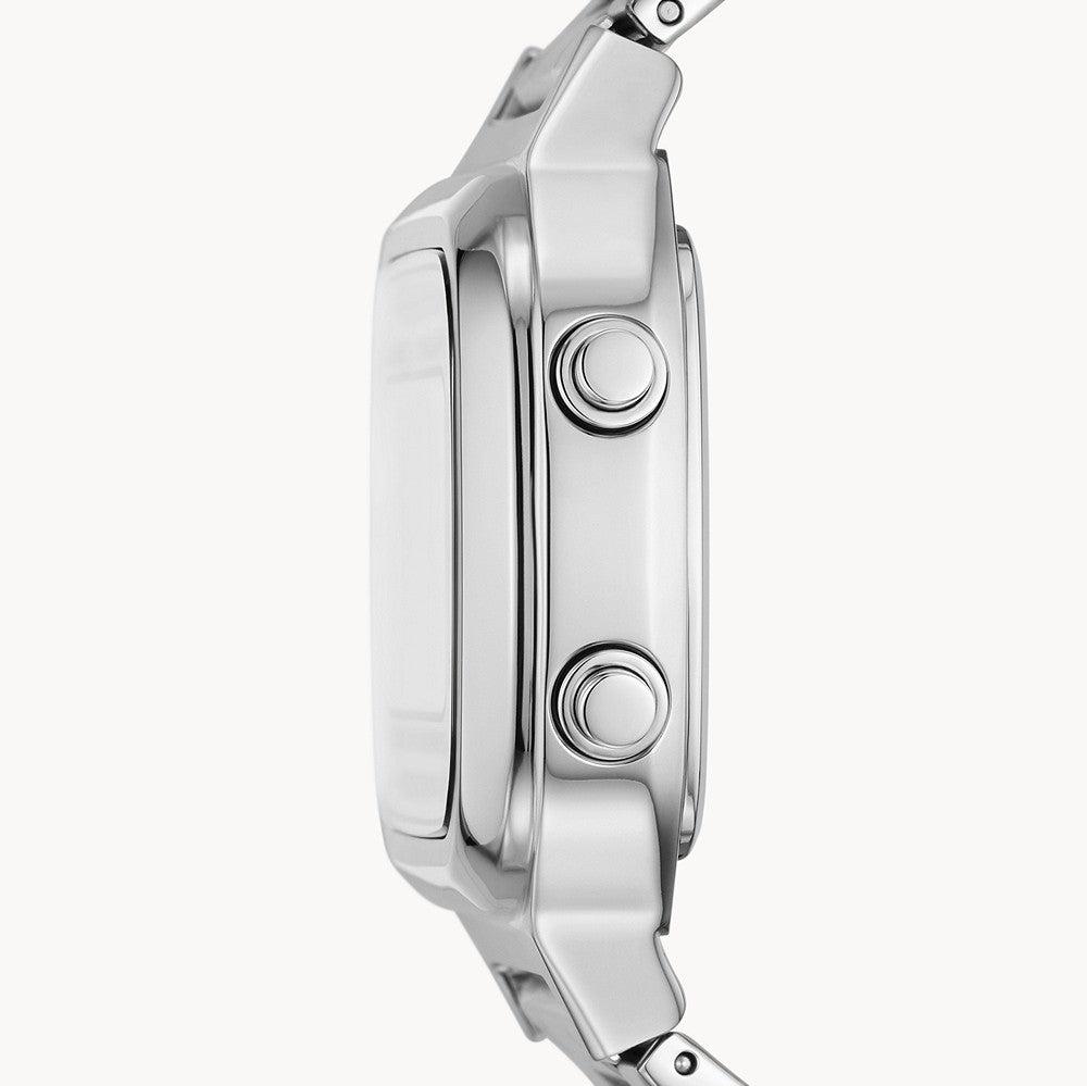 Fossil Retro Digital Silver Dial Silver Steel Strap Watch for Men - FS5844 Buy Now By Fossil